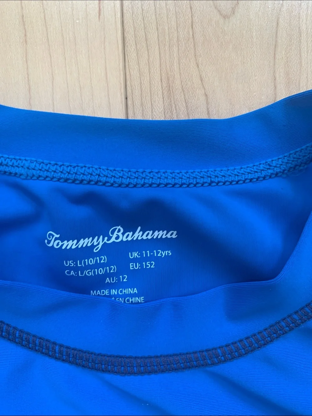 Tommy Bahama Royal Blue Performance Tee with Contrast Trim sz 10/12